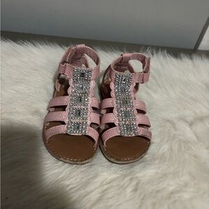Pink Glitter Kids Sandals